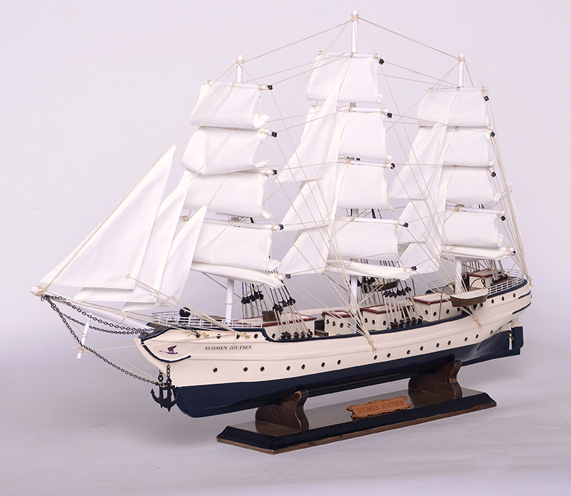 芬兰号帆船模型摆件酒店大堂装饰工艺品船模装饰船模型摆设白天鹅125