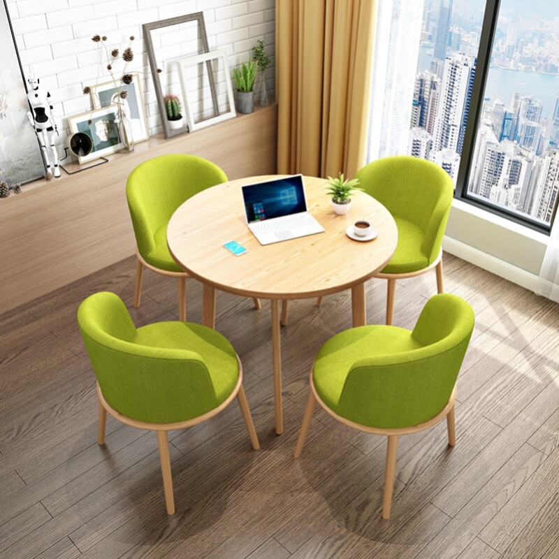 商务洽谈桌椅小圆餐桌休闲桌椅组合简约现代家具办公室商务工作室休闲