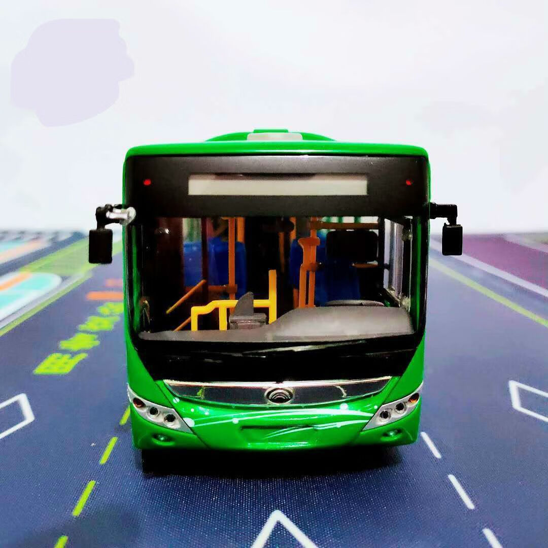 模型 zk6125chevpg混动公交巴士仿真车玩具 宇通e12含马路场景垫