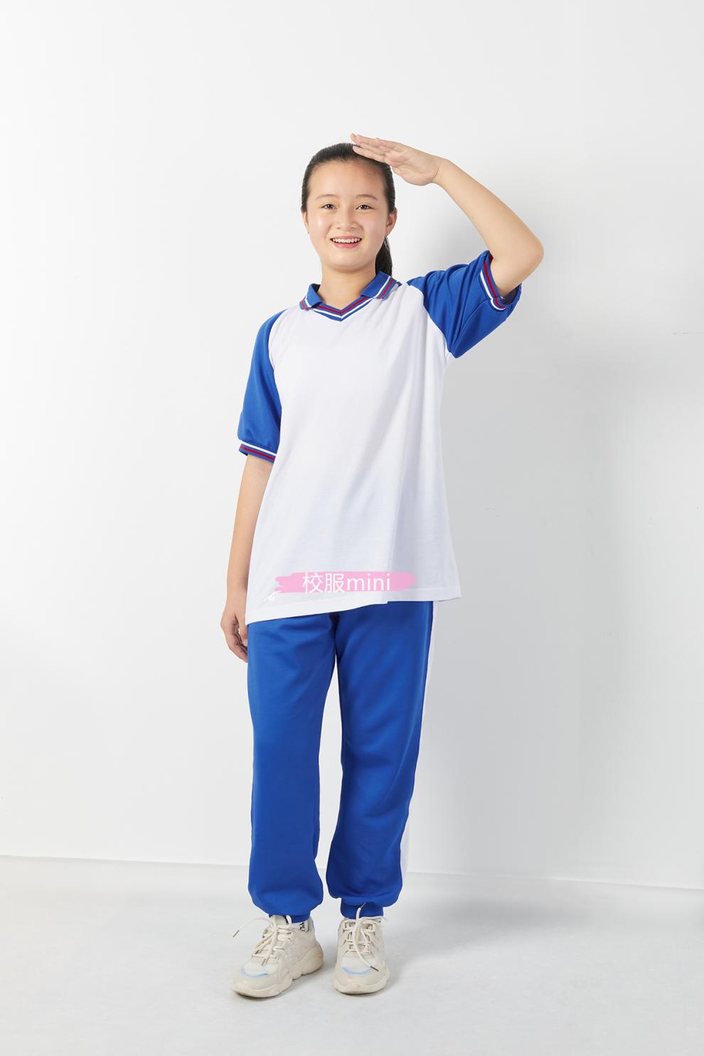 汕尾校服 海丰陆丰小学生校服新款蓝色夏季套装 男女通用服饰 小学外