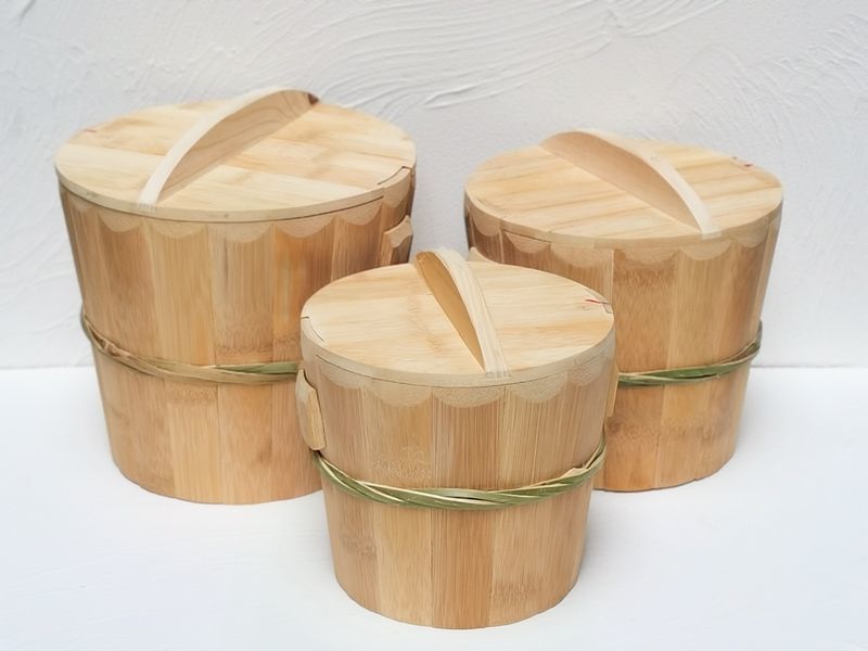 优格曼 蒸饭器蒸饭木桶竹桶竹甑子木甑子蒸饭桶家用原生态竹蒸笼 精致