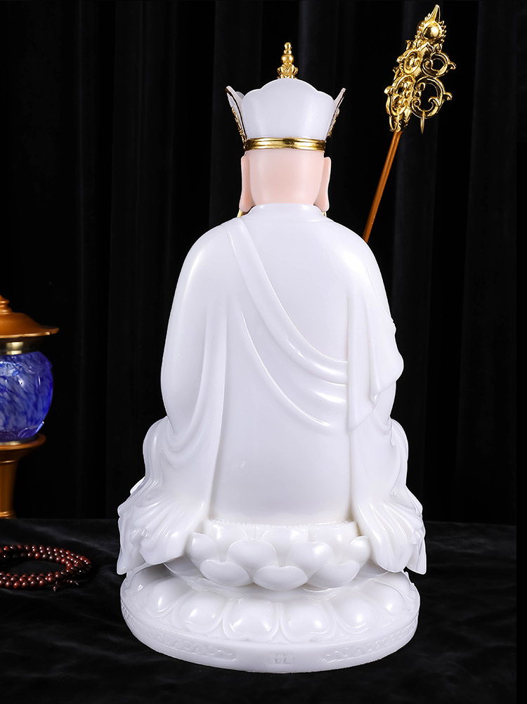 普陀山汉白玉地藏王菩萨佛像供奉用地藏王菩萨像居30cm