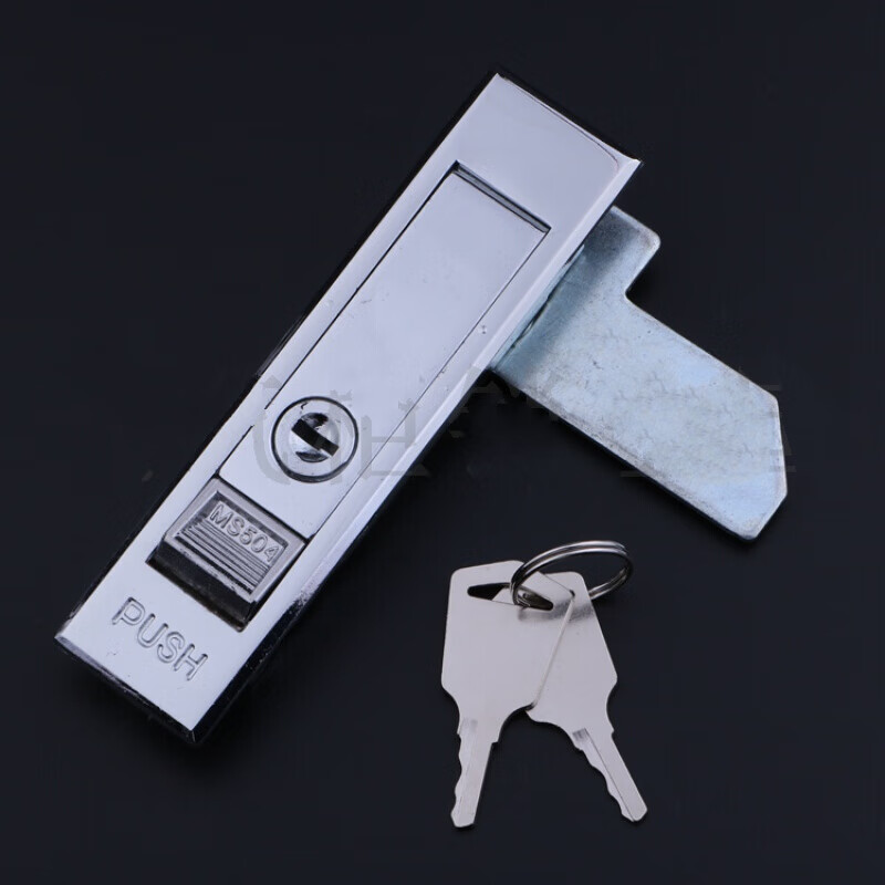 ms5041平面锁配电箱柜门锁高低压机箱机柜锁按钮弹跳锁直片