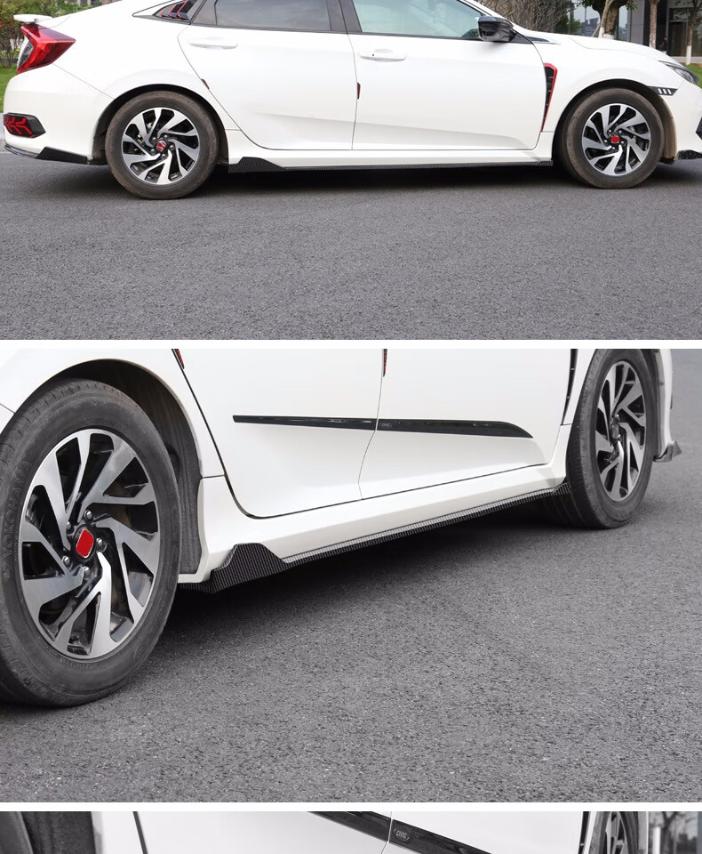 十代思域原厂侧裙适用于1621款tr前铲本田新燃动版亮黑侧裙1对装否