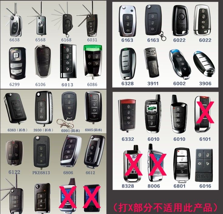 对考型 原装铁将军汽车遥控器汽车防盗器改装折叠钥匙通用 6031折叠款