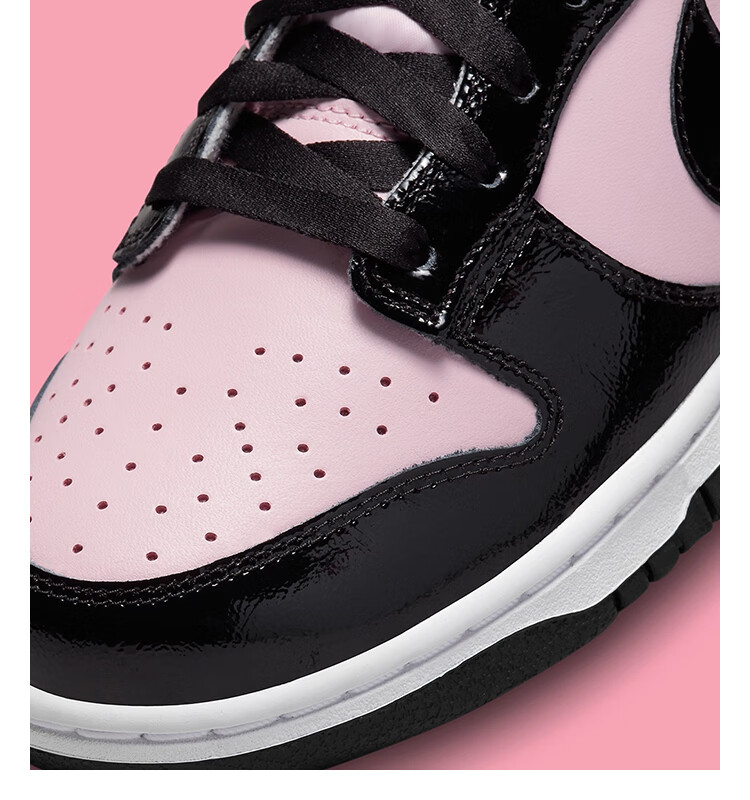 nike耐克 dunk low 黑粉 漆皮 低帮 复古休闲板鞋 dj9955-600 36