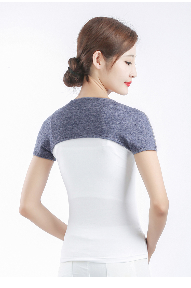 春秋款护肩颈椎坎肩男女肩部防寒马甲护肩膀后背月子睡觉神器纯棉米