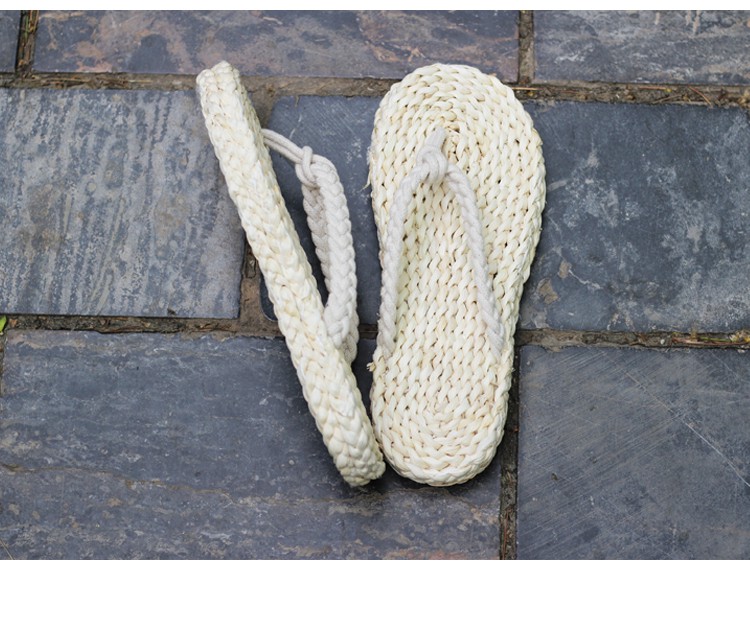 草鞋男复古草编鞋中国风草鞋男女拖鞋凉拖人字拖民族风麻纯手工麻编织