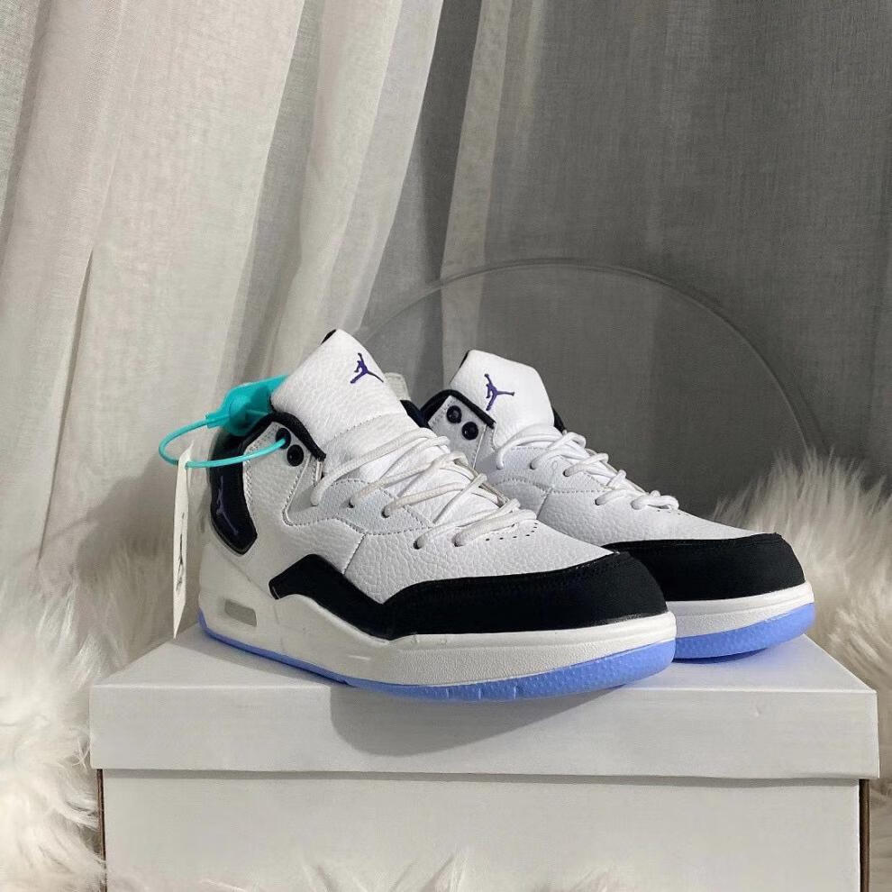 新款乔aj23小藤原浩复古篮球鞋黑紫白黑休闲百搭情侣低帮气垫莆田纯原