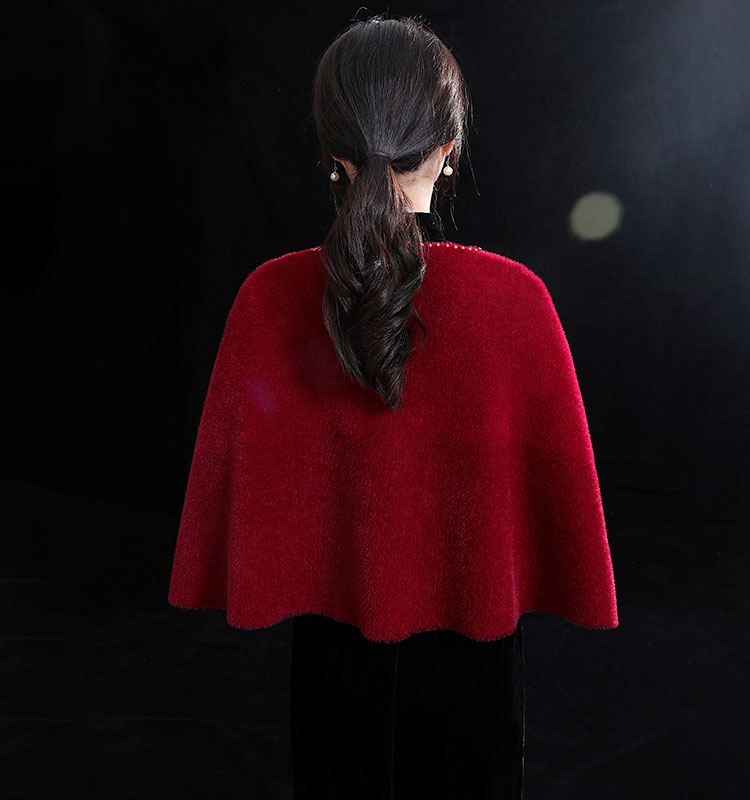红色立 领绒斗篷【图片 价格 品牌 报价】-京东