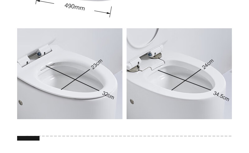 迷你家用马桶小号 55cm小尺寸小户型迷你马桶防臭短款卫生间家用小号