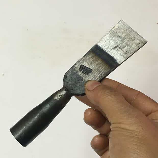 老式木工扁铲平铲铲子平凿手工锻打木工凿子贴钢扁凿扁铲口宽10mm全长
