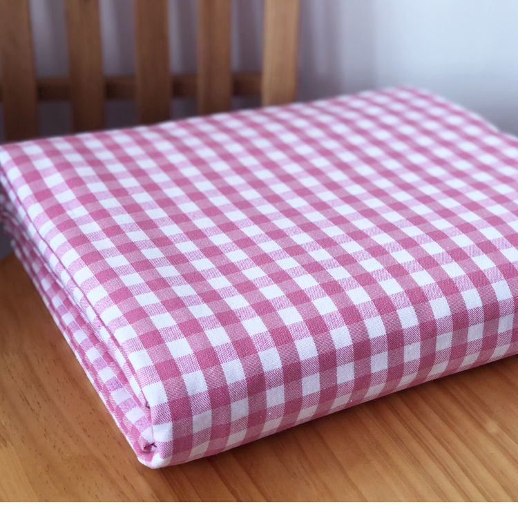 老粗布纯棉床单单件加厚加密格子清新简约裸睡四季灰小格15米床200