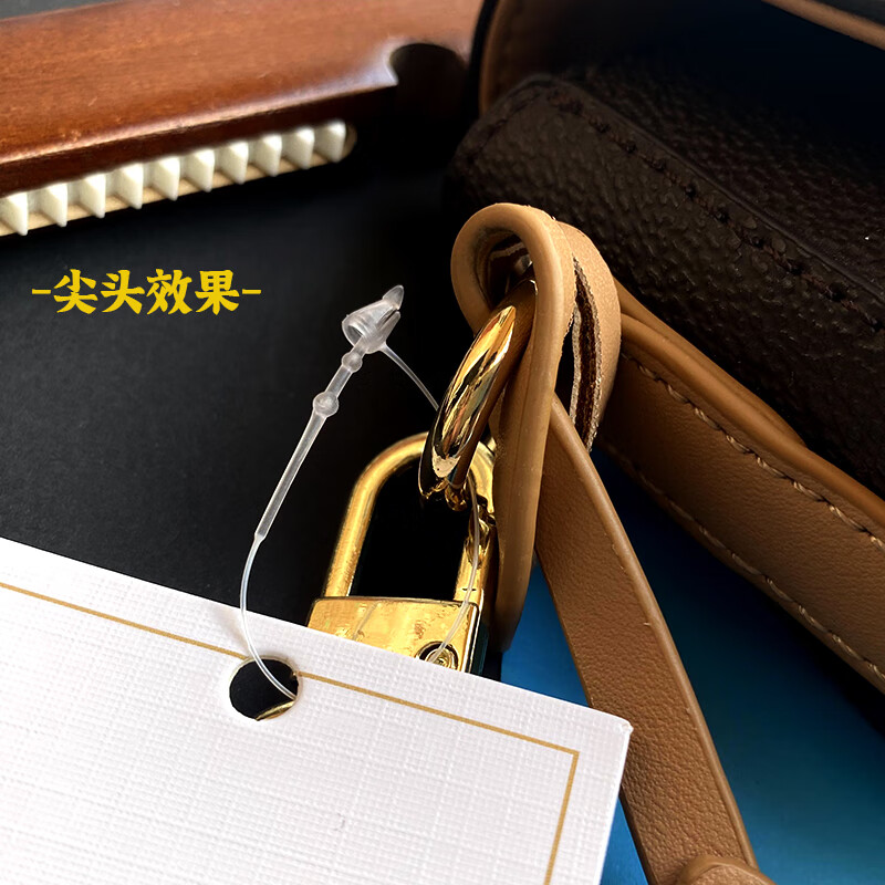 子母扣吊牌挂绳手穿针塑料扣绳吊牌扣胶针服装厨具尖头圆头10厘米圆头