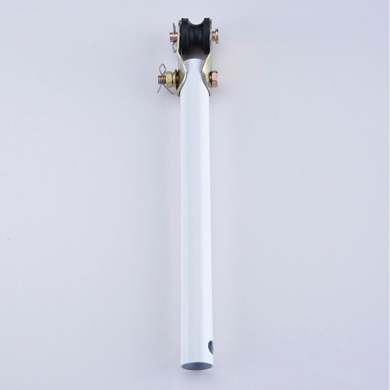 配件铁杆立杆60cm80cm100cm膨胀螺丝吊钩不锈钢 白色80cm吊杆【图片