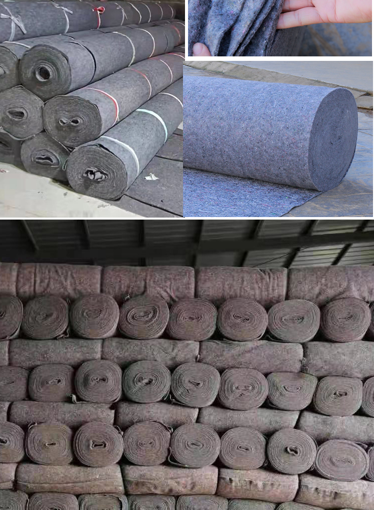 保温被土工布工程布防水防渗膜保温棉园艺大棚保温毯毛毡黑心棉养护