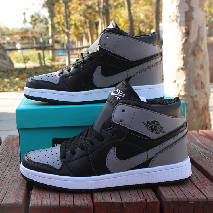 乔1全篮球鞋aj烟灰影子灰扣碎男女防滑板鞋高帮休闲鞋学生情侣运动鞋