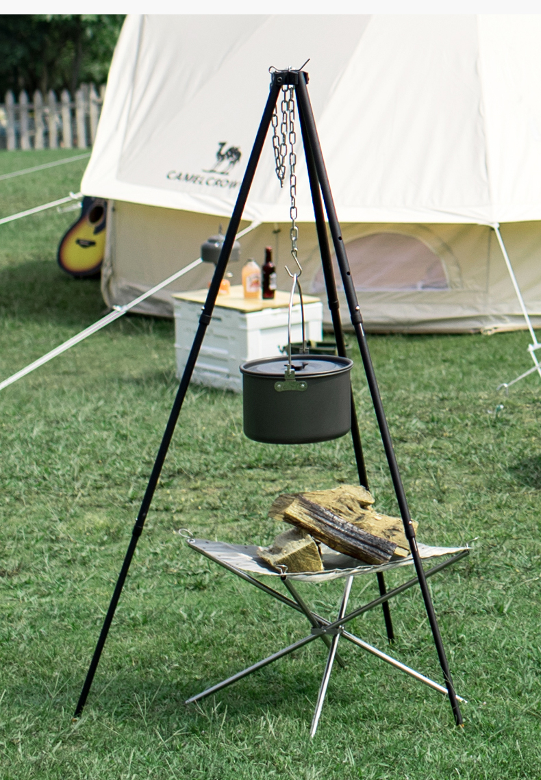 骆驼户外露营焚火架烧烤野营旅游便携式折叠焚火架子木炭架折叠烧火架
