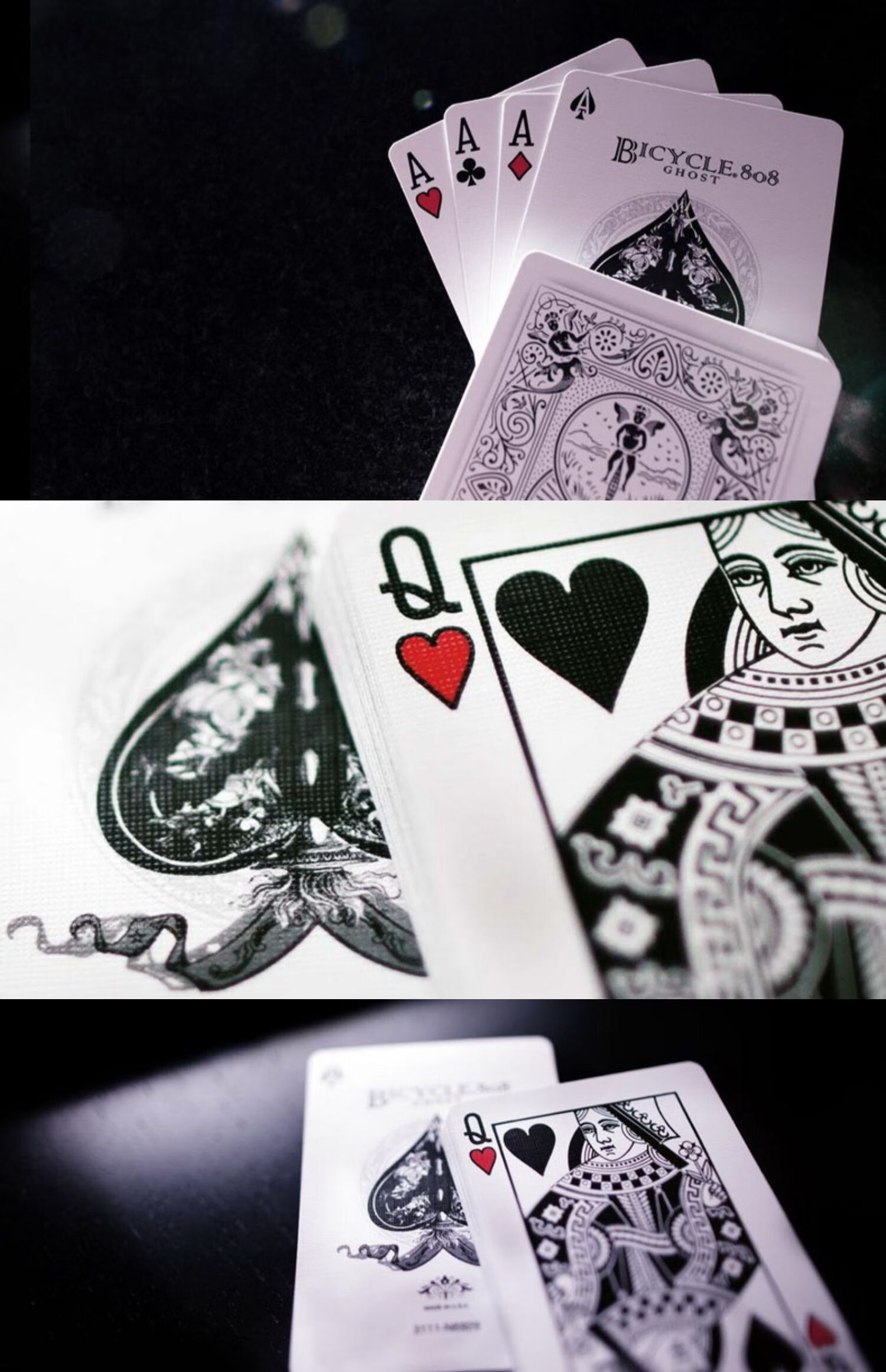黑幽灵白幽灵单车扑克牌进口收藏花切ellusionist 黑幽灵单车牌 幽灵