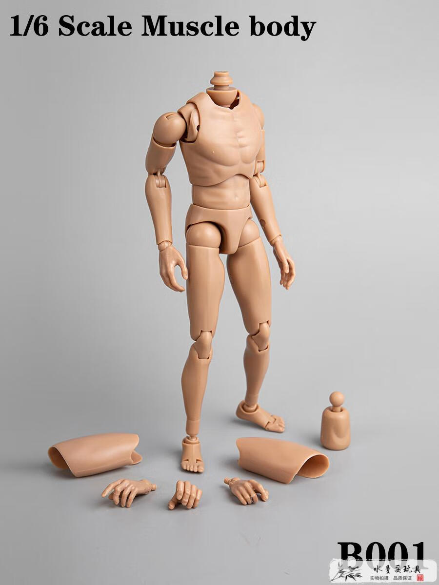 新年礼遇季16兵人素体窄肩男人偶模型玩具b001仿ht2020新版高可动b003