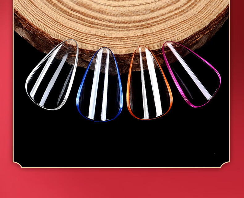 儿童琵琶指甲级演奏成人透明赛璐璐尼龙初学指甲专用送胶布透明晶橙