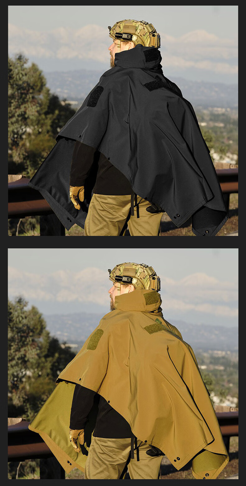 机能披风hazard4美国危机4战术雨衣软壳雨披户外野营防水斗篷机能骑行