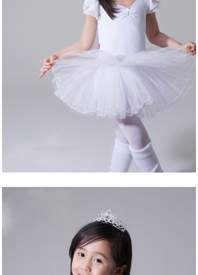 韩版儿童芭蕾舞裙蓬蓬纱裙舞蹈演出服装幼女合唱服练功服女童跳舞