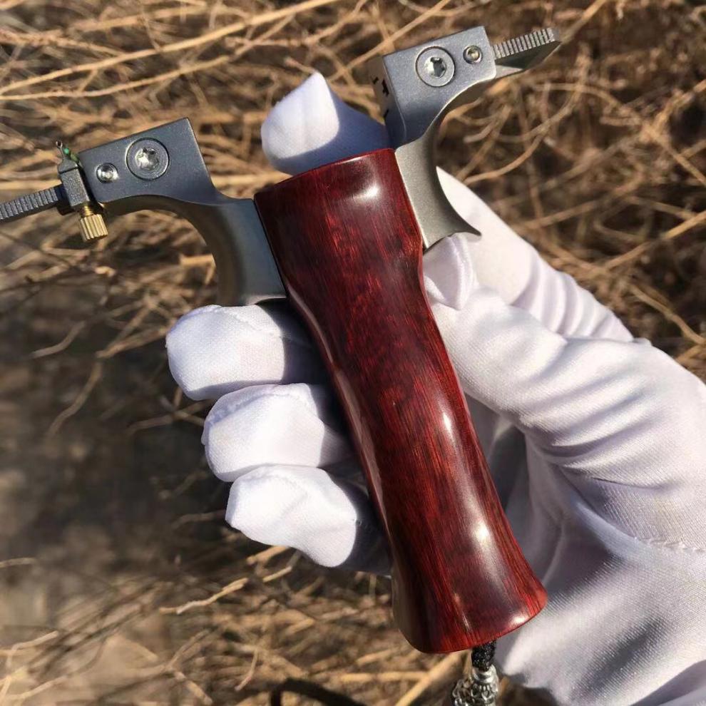 锁凤9代钛合金扁皮弹弓免绑快压夹片户外高精准度成人男九代 全钛锁