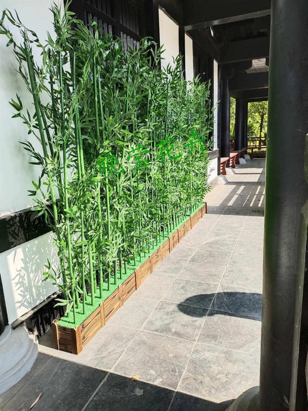 精品绿植仿真竹子假竹子工程围挡屏风隔断加密绿植假花装饰客厅12米长