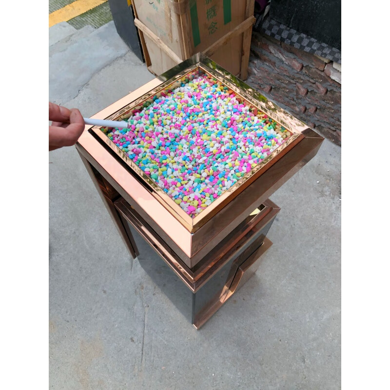 灭烟沙 装烟灰缸白石子灭烟沙灭烟石造景白沙垃圾桶烟灰沙石英砂粗沙