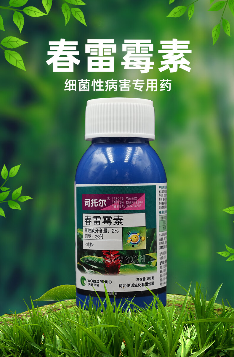 春雷霉素剂细菌性角斑病柑橘溃疡病流胶病稻瘟病蔬菜果树农药 100ml