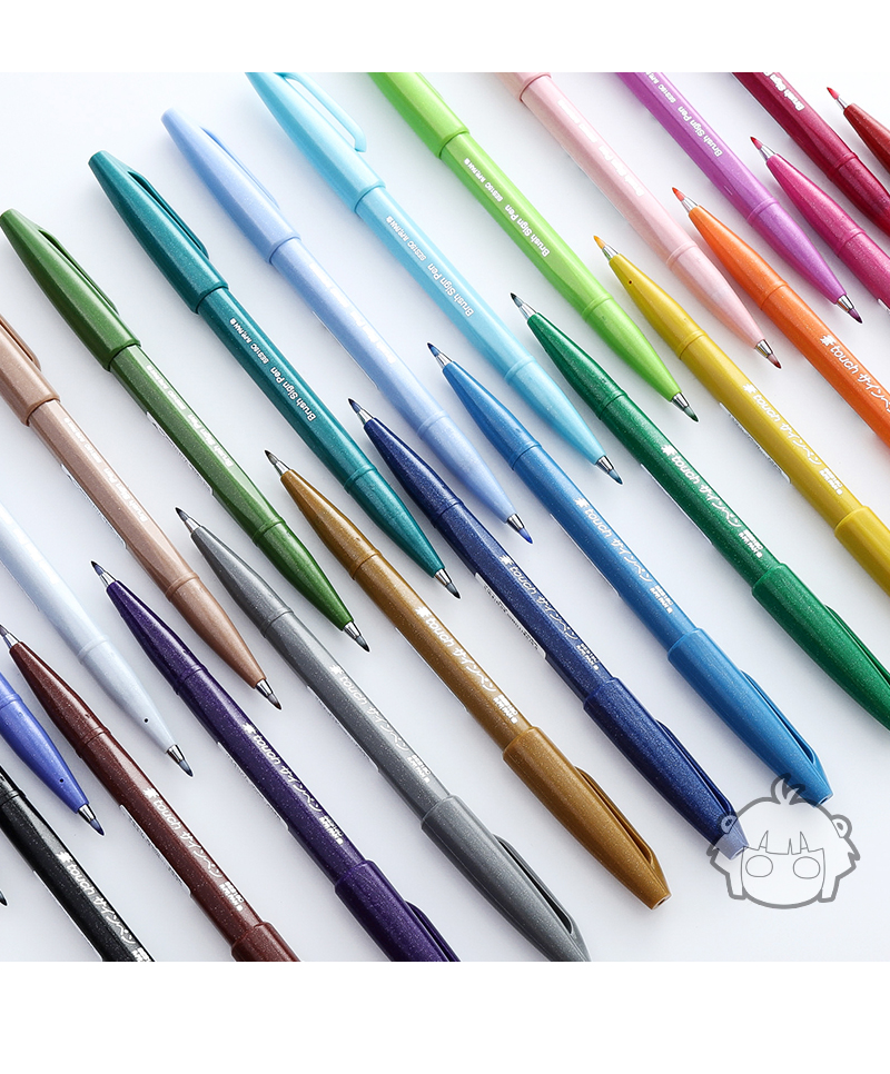 派通touch秀丽笔小槑同学派通touch软头笔秀丽笔美术专用手账手帐笔