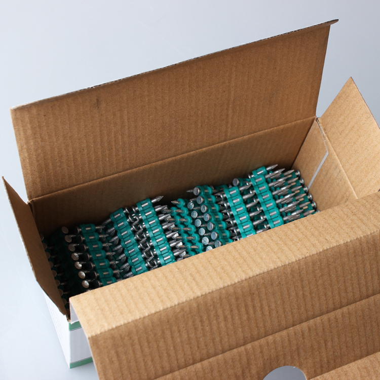 气动连发钢钉水泥钉瓦斯钉钉子瓦斯射钉混凝土钉子联连排钉19mm一盒