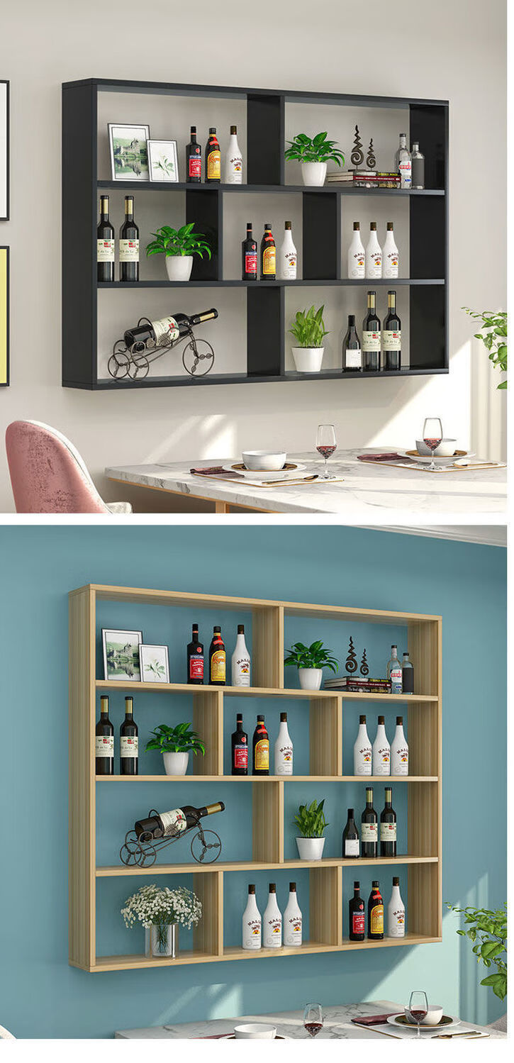 酒架墙上展示架红酒架收纳架子置物架挂式酒柜架厨房餐厅客厅饭店二号