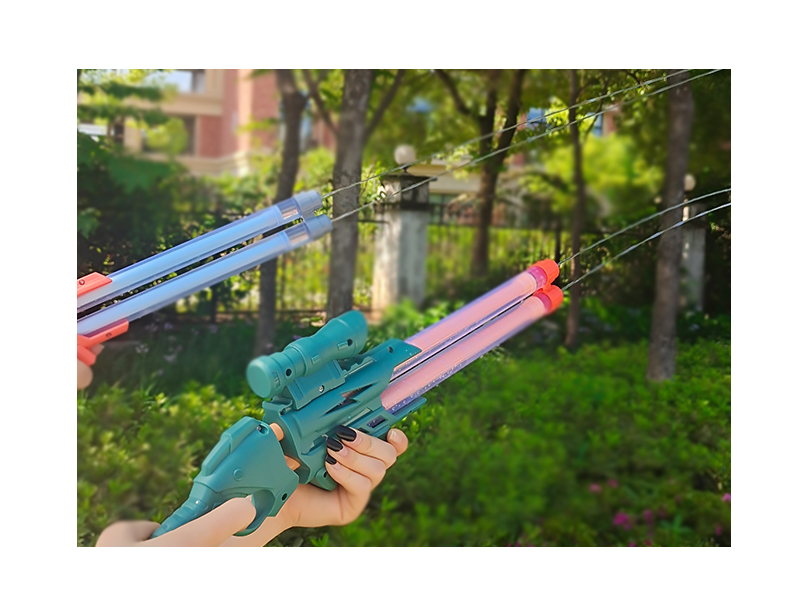 春节限定儿童加特林水枪呲滋小水枪男女孩抽拉式幼儿园玩具喷水打水仗