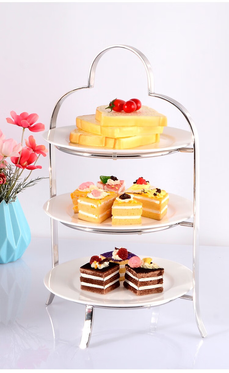 欧式三层下午茶点心架子创意甜品台摆件自助餐冷餐茶歇摆台展示架