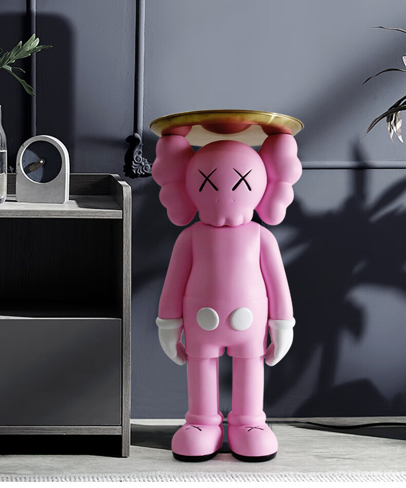 客厅摆件大件网红轻奢暴力熊大号公仔客厅沙发旁大型落地托盘软装饰品