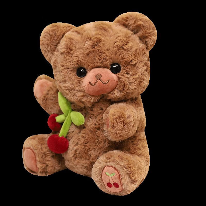 樱桃熊公仔毛绒玩具小熊娃娃泰迪熊玩偶抱枕布娃娃女孩抱抱熊女生睡觉