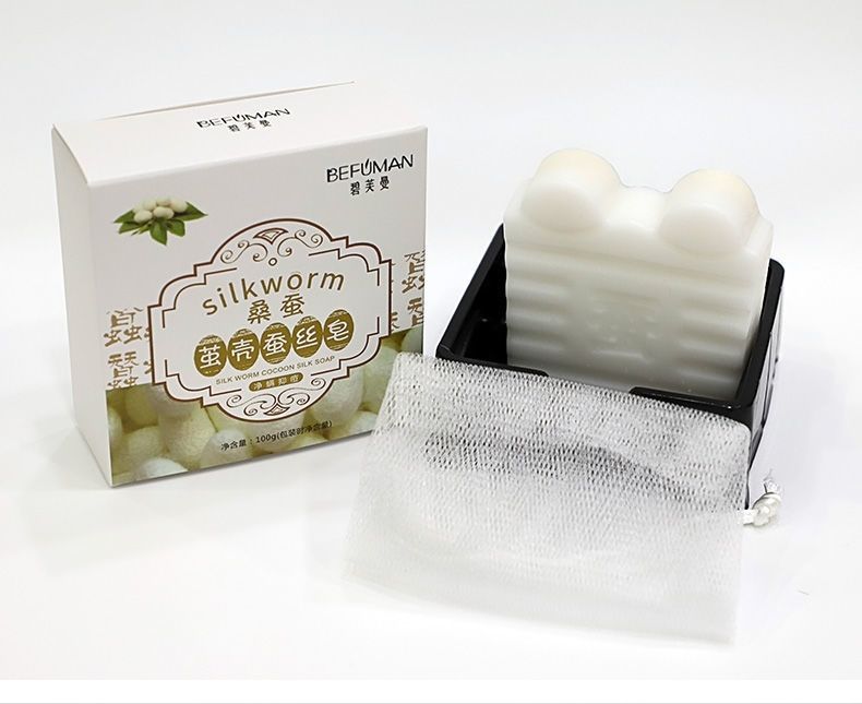 抖音同款网红蚕丝皂拉丝控油祛痘去黑头除螨神器洗脸洗澡香皂 【抖音