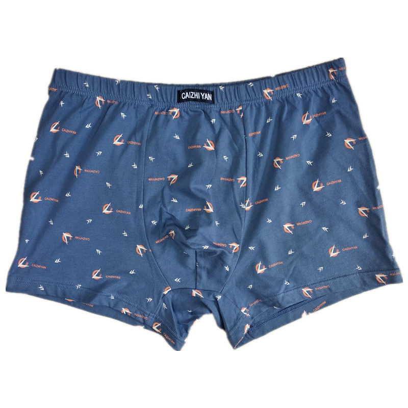 吸汗印花平角裤头加四角裤肥佬底裤男印花caizhiyan3条装2xl125140斤