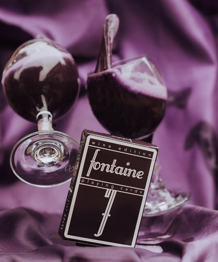 皮皮纸牌方丹纯色fontaine黑方丹蓝粉花切扑克全新方丹