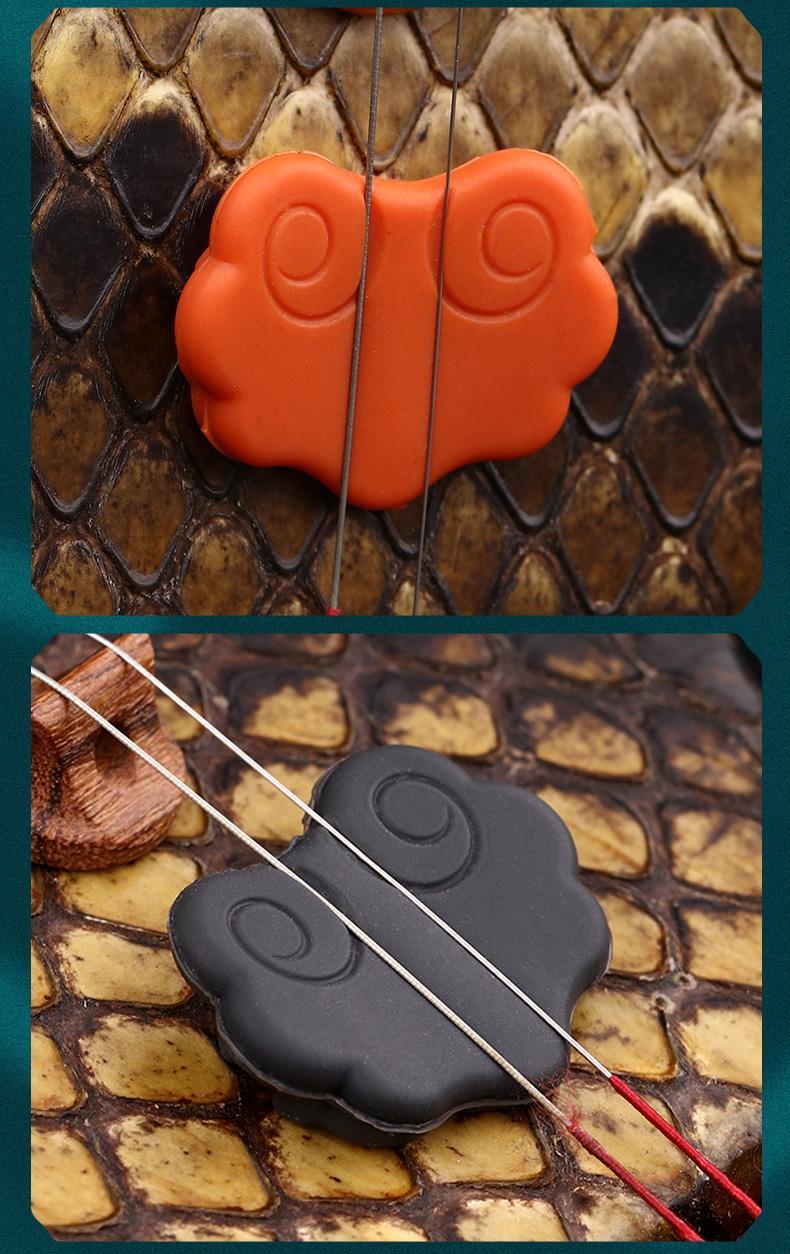 二胡滤音垫消音垫专业演奏级有效降噪控制音垫二胡乐器配件柔美型灰色