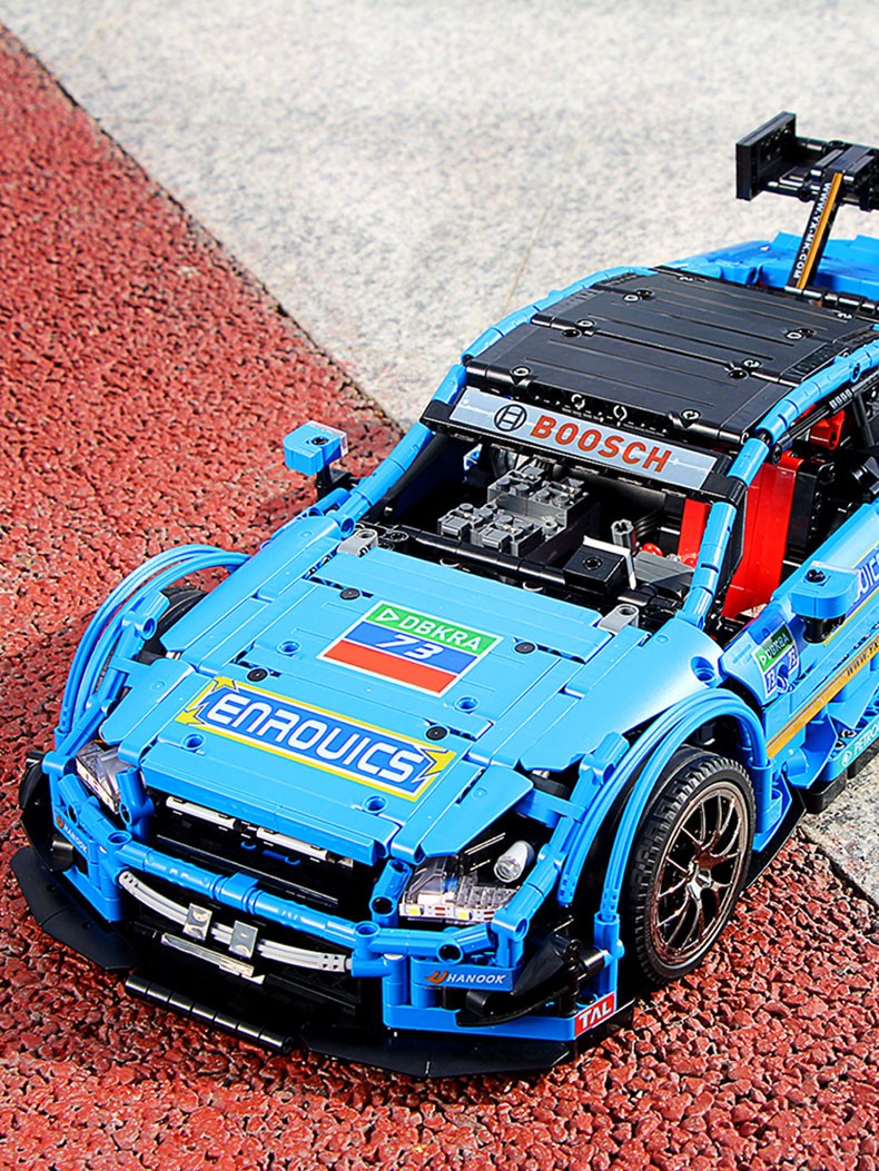 科技机械电机怪兽马达高速遥控app跑车42083小颗粒拼装立体拼插早教