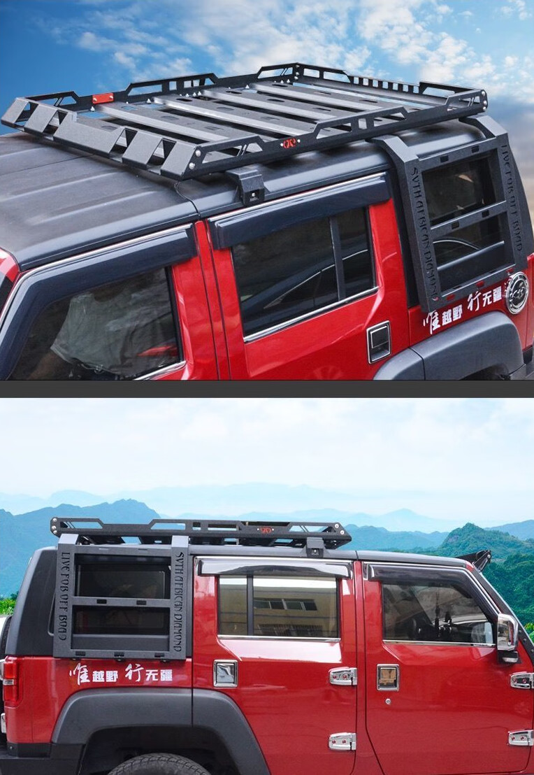 远燕适用于bj40plus车载行李架bj40坦克300车载行李框牧马人车顶锰钢