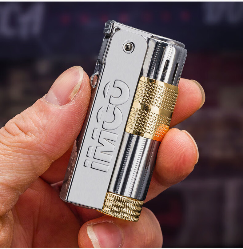 奥地利imco煤油打火机6700老式仿金创意个定制潮弹药储油送男友 牛头