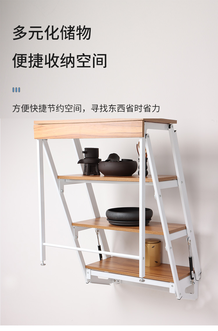 卧室挂墙折叠桌壁挂式墙折叠餐桌多功能小户型家用伸缩书桌简易隐形桌