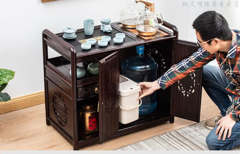 茶水台烧水壶一体 茶盘带烧水壶 茶几烧水壶套装 茶桌家用小茶台移动