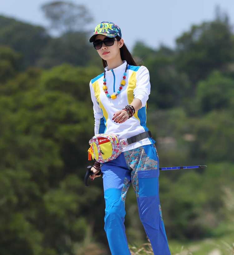 户外速干t恤长袖女速干衣大码运动跑步女式长袖修身透气夏季徒步 玫