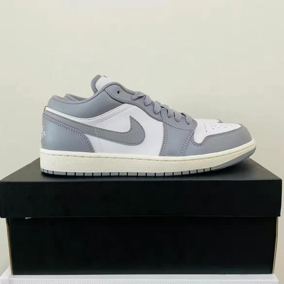 nike耐克air jordan 1 aj1白灰烟灰小迪复古低帮休闲鞋553560-053