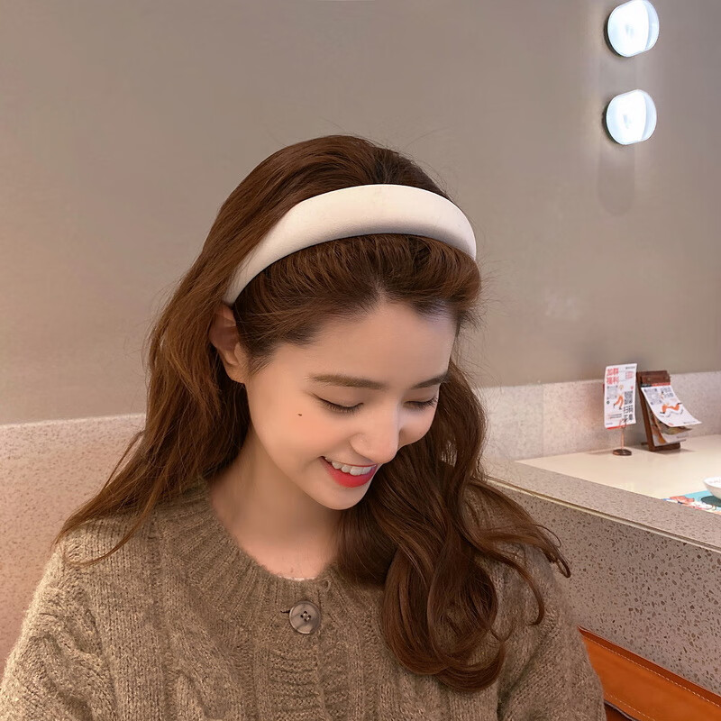 压发圈新款女高颅顶发箍网红2022年复古头箍白色头饰发卡发带款2022